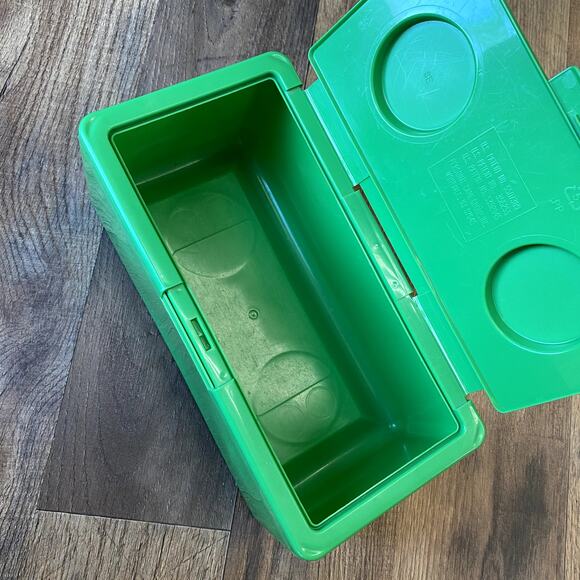 Vintage 90's Chubs Baby Wipes Green Lego Block Stackable Storage Container - Picture 7 of 8